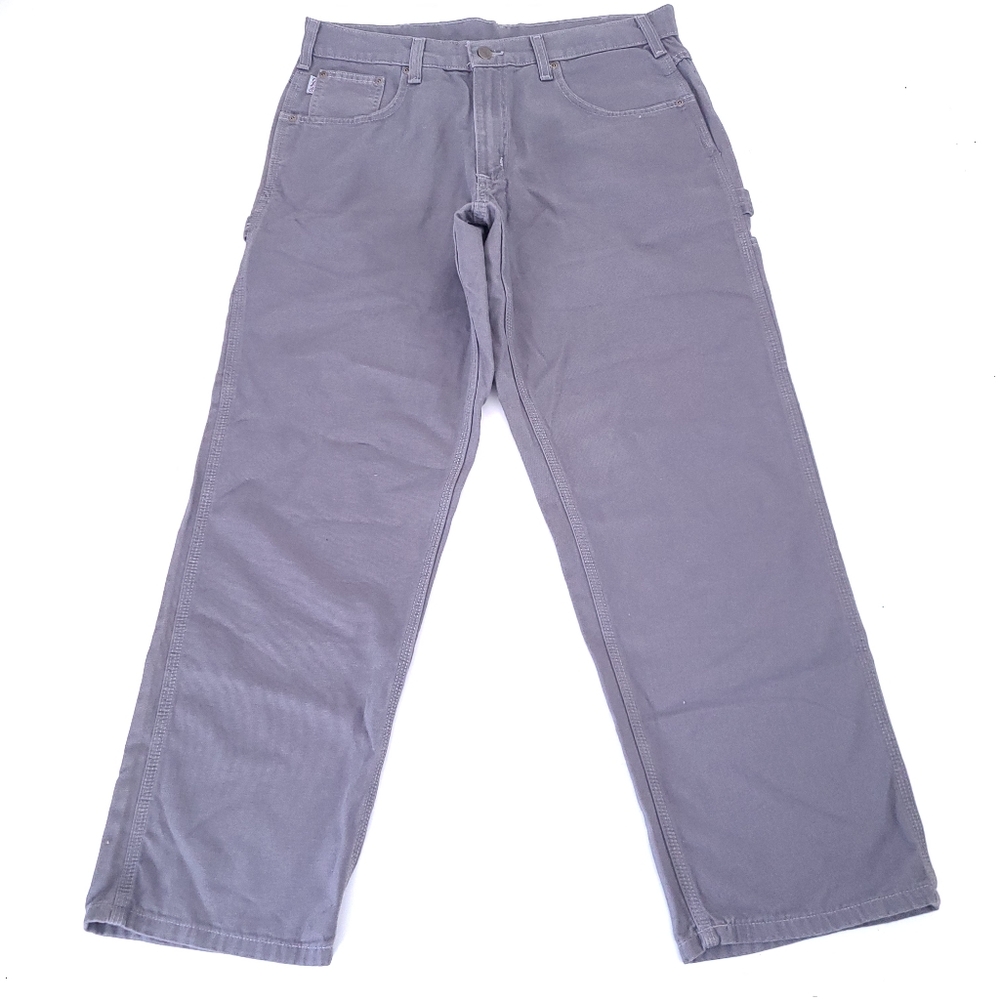 Carhartt Loose Fit Gray Cargo Pants Size 35x30